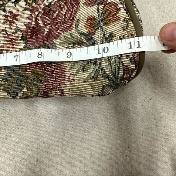 Jaguar JC Penneys vintage floral tapestry travel toiletry/makeup zip up bag - Picture 9 of 10